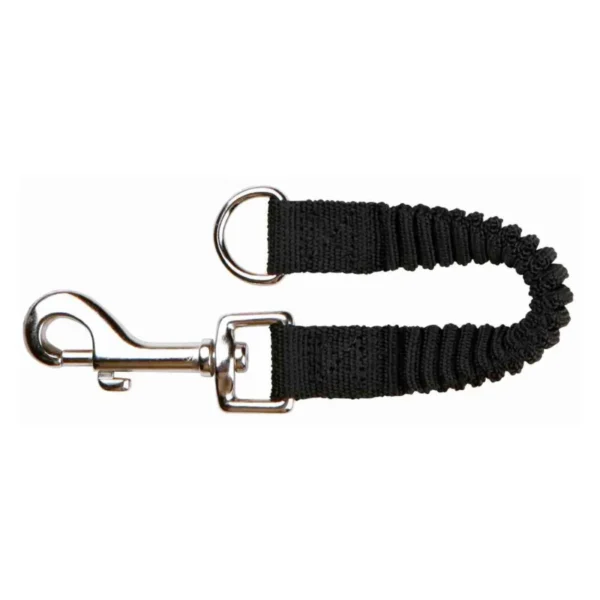 Czarny amortyzator do smyczy dla psa Trixie taśma parciana zapobiegająca szarpnięciom