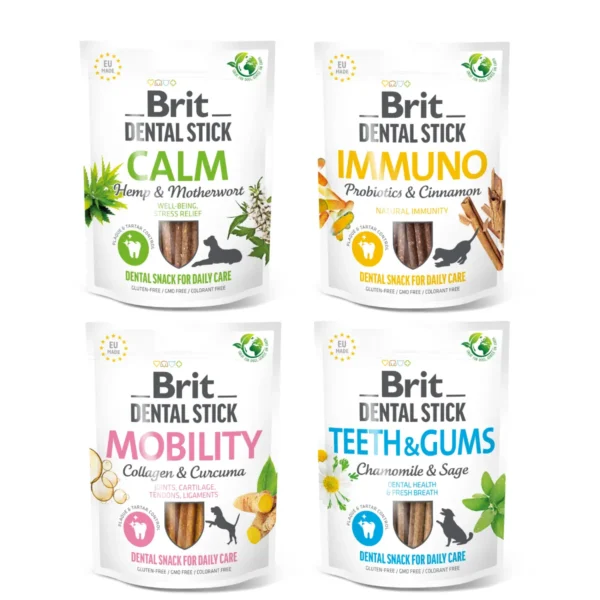 Zestaw gryzaków Brit Dental Stick wszystkie smaki warianty 7szt