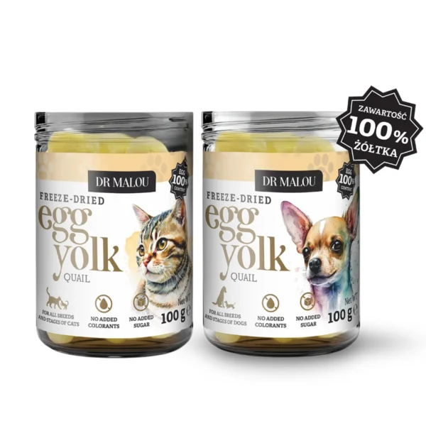 Dr Malou liofilizowane żółtka jaj przepiórczych dla psa i kota 100g