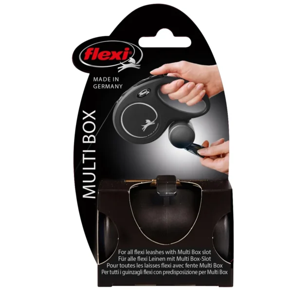 flexi multi box – pojemnik na smakołyki lub woreczki (czarny)