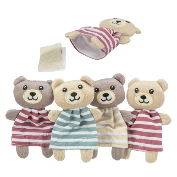 Pluszowy miś dla kota Trixie z kieszonką na kocimiętkę 12cm różne kolory