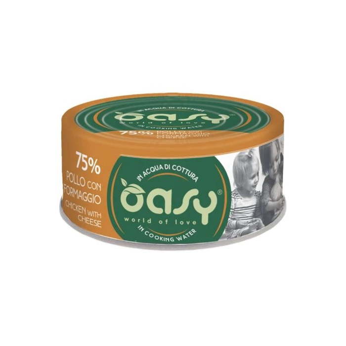 oasy more love – naturalny kurczak z serem 70 g Oasy More Love Kurczak z serem puszka dla kota 70g naturalna karma