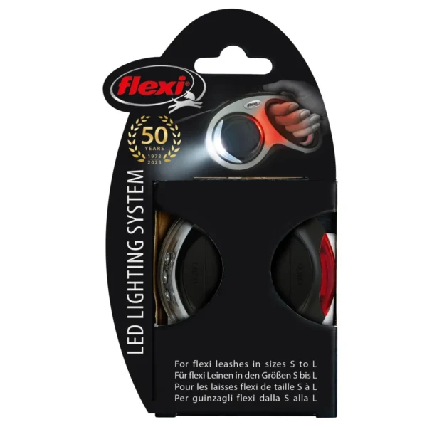 flexi led lighting system latarka do smyczy z akumulatorem czarna