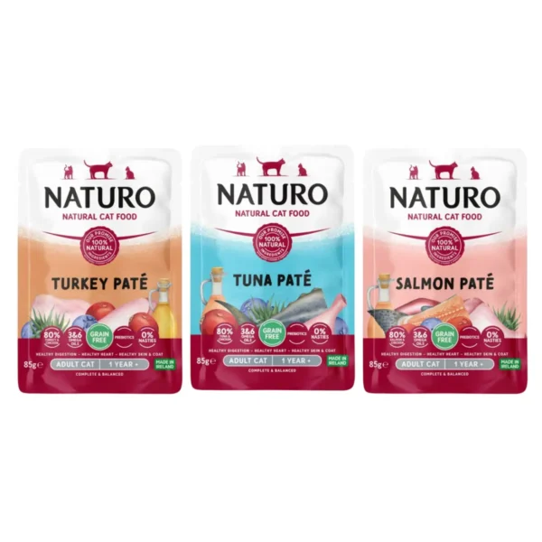 Zestaw saszetek Naturo Grain Free dla kota warianty smakowe