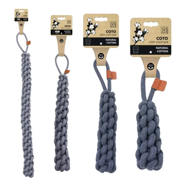 Zestaw szarych szarpaków bawełnianych dla psa M-PETS COTO Loop Bar
