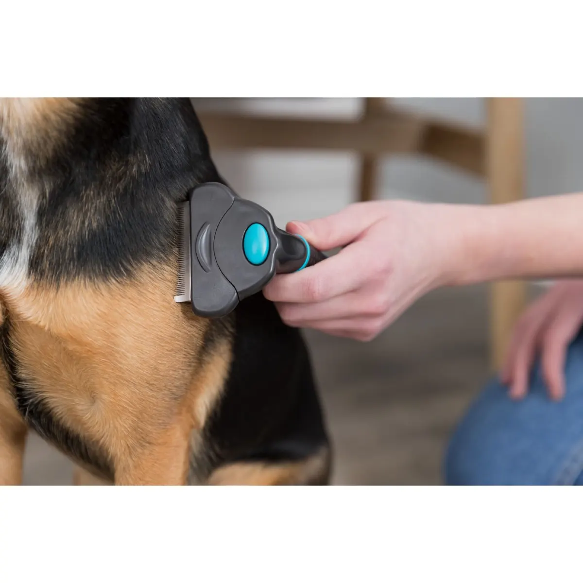 Zgrzebło trixie szczotka Zgrzebło do czesania owczarka, zamiennik furminatora z firmy trixie